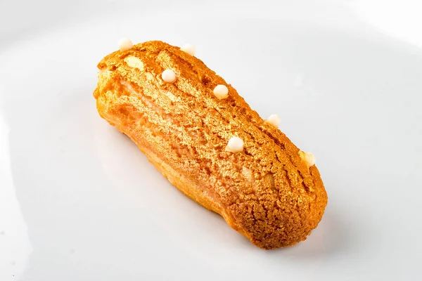 Eclair Bolo Creme Com Creme Manteiga — Fotografia de Stock