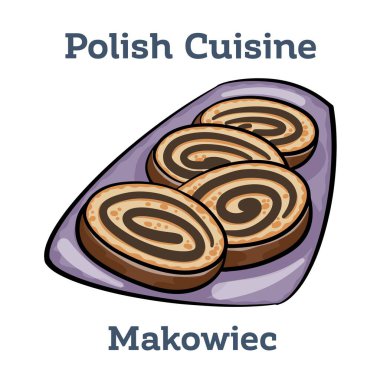 Polonyalı makowiec. Haşhaş tohumu kaplı rulo, geleneksel noel pastası ahşap masa üzerinde siyah kesim tahtası. 
