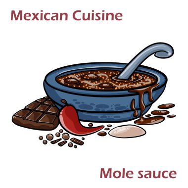 Mole - mexican spicy food traditional in Mexico.