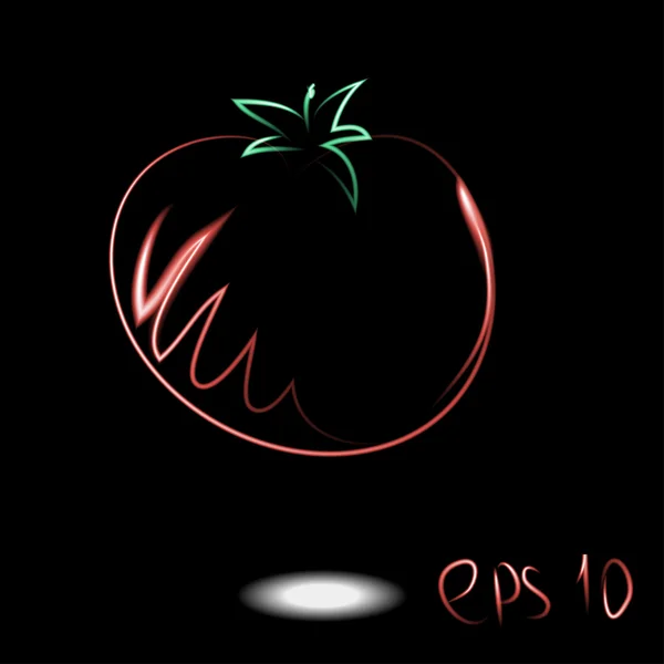 ベクトルの光と明るいトマト — ストックベクタ