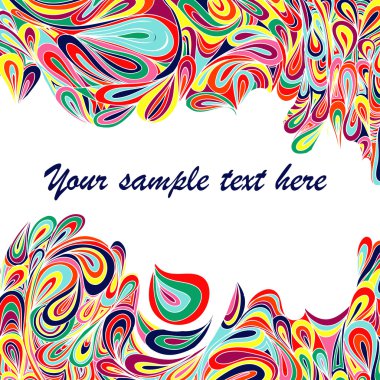 renkli çizgili ve yaprak arka plan.