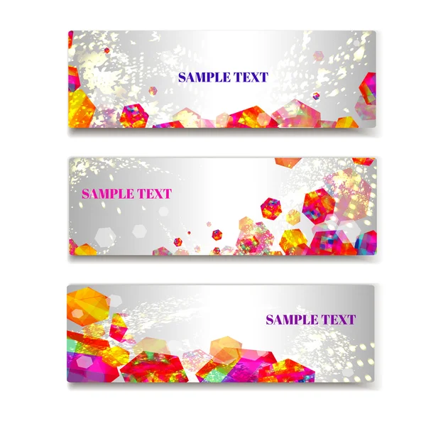 Three abstract business banner backgrounds — Stock Vector