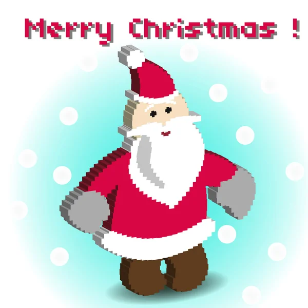 Pixel art ensemble d'icônes avec le Père Noël . — Image vectorielle