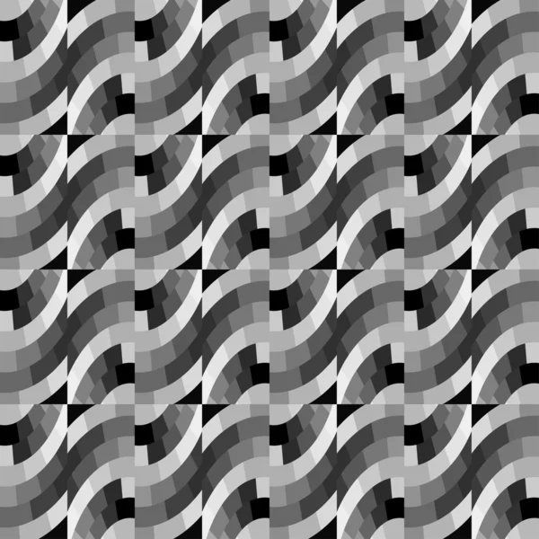 Abstrakt monohrome sömlös mosaikmönster — Stock vektor
