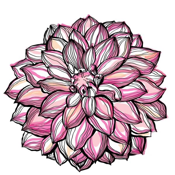 Fleur fond aquarelle décoratif — Image vectorielle