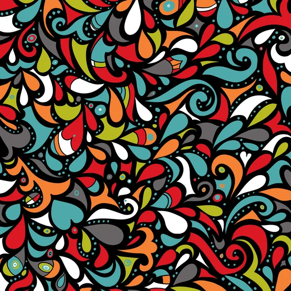 Patrón de hoja de mosaico multicolor floral . — Vector de stock