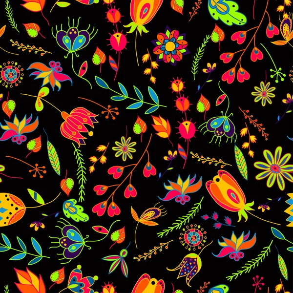 Motif sans couture, fleurs, motif floral — Image vectorielle