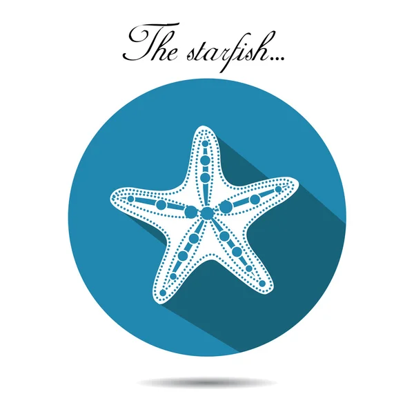 Vector starfish icon. On the white background. — Stock Vector