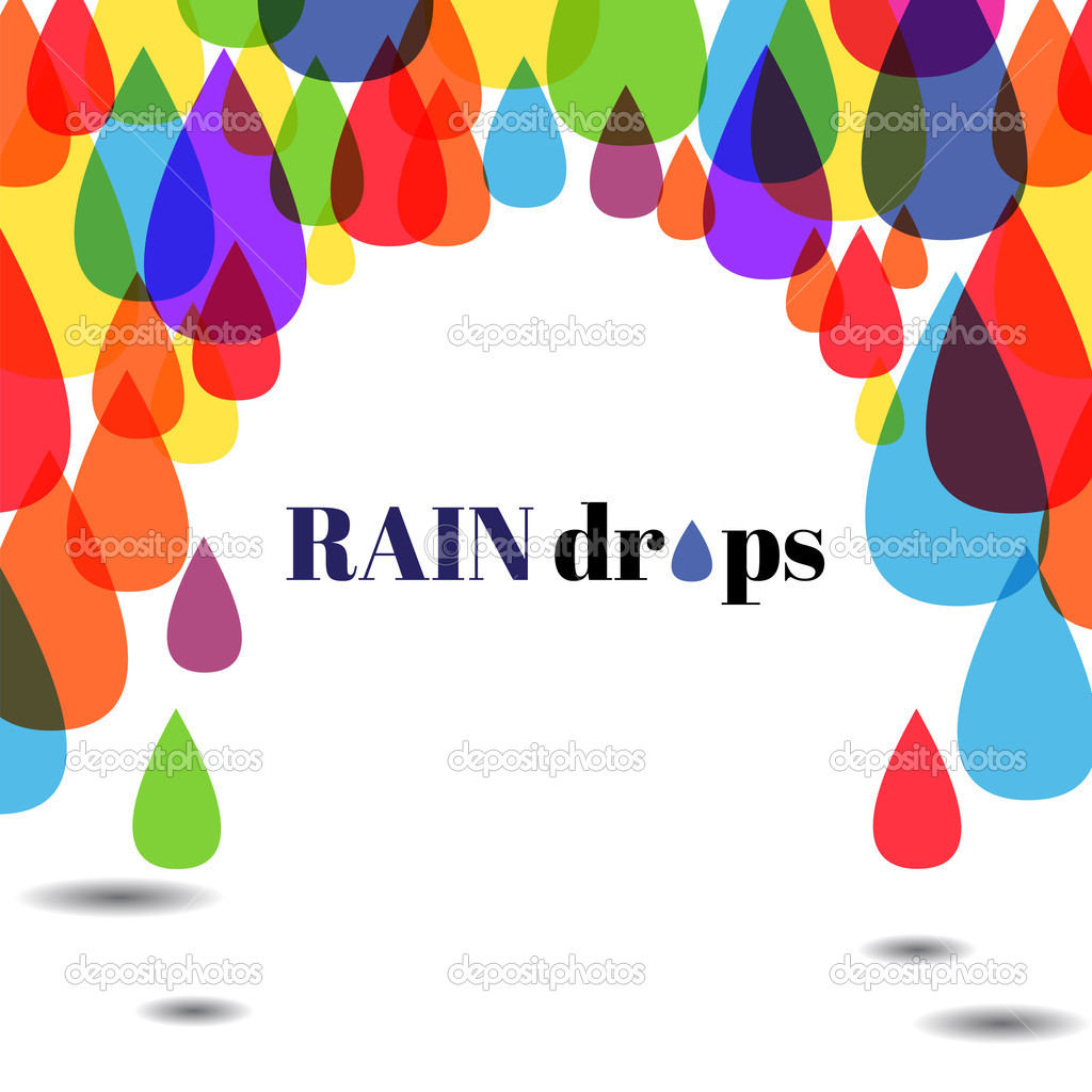 Gotas Coloridas De Agua No Fundo Branco Vetor De Stock C Alisared835 49105119