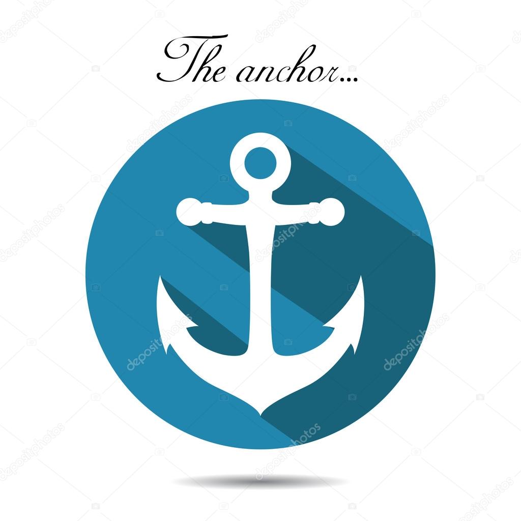 The anchor on the white background. vector