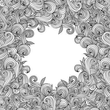 soyut çizilmiş kıvırcık dalga deseni.