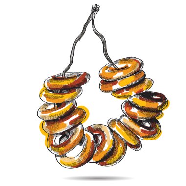 fırın donuts beyaz zemin üzerine