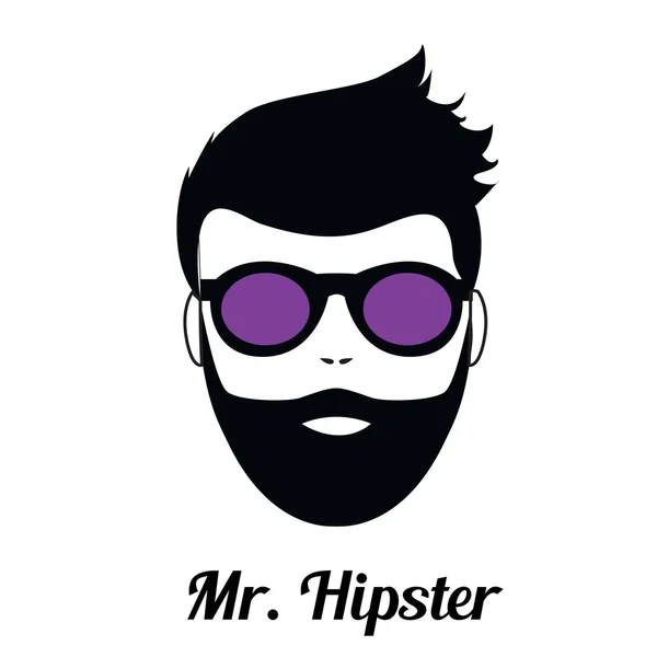 Fashion silhouette hipster style, vector — Stock Vector