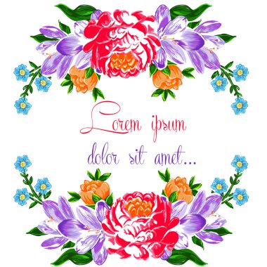 Sanat çiçek çok renkli arka plan