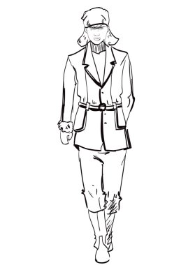 erkeklerin arka plan olarak el yapımı krokisi vektör