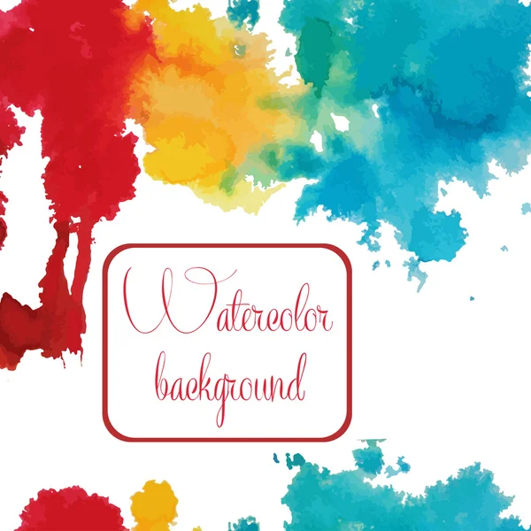 Aquarel vector achtergrond. hand tekenen. — Stockvector