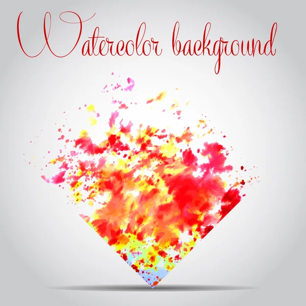 Aquarel vector achtergrond. hand tekenen. — Stockvector