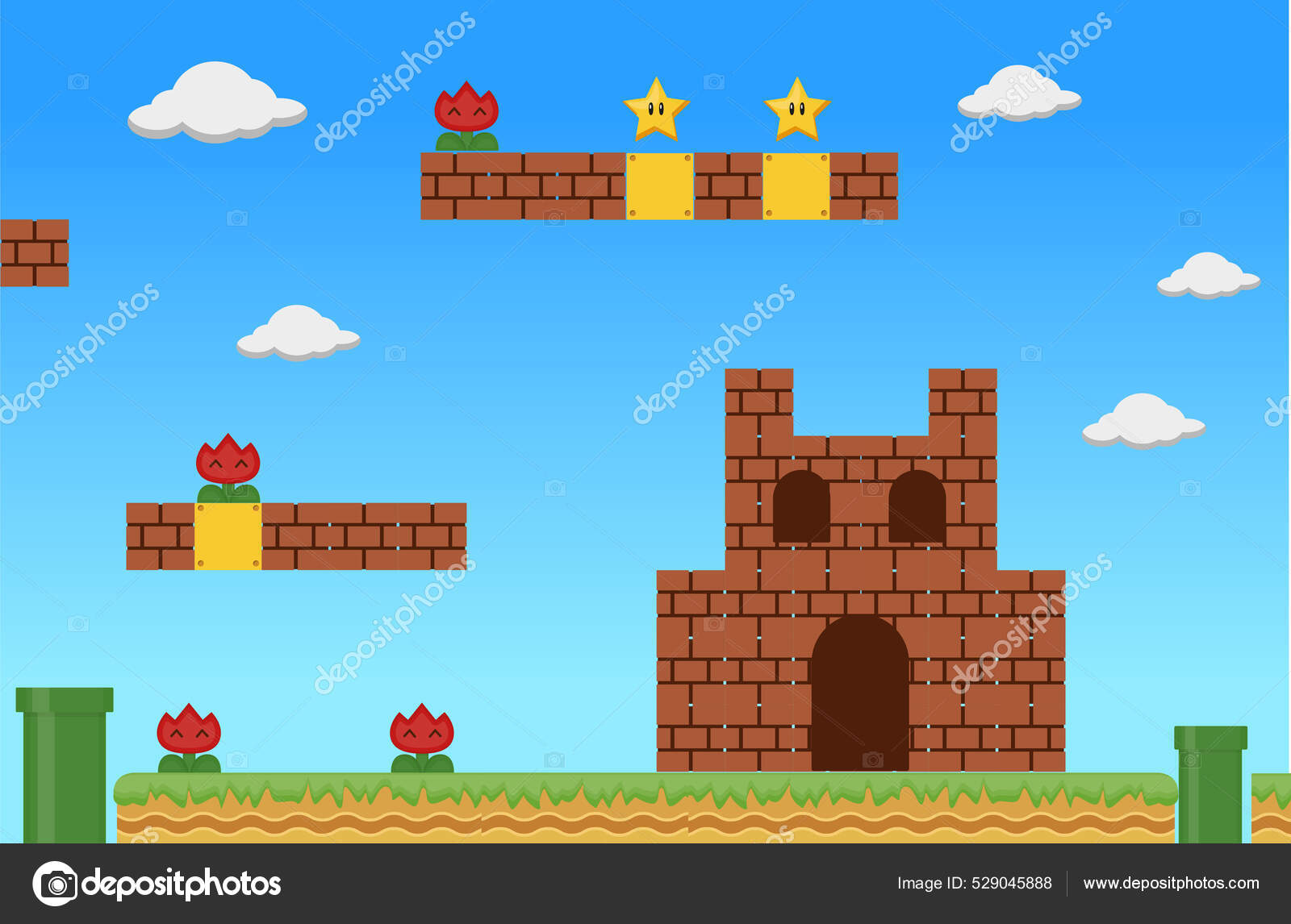 Plantilla de Birthday - Super Mario Bros.