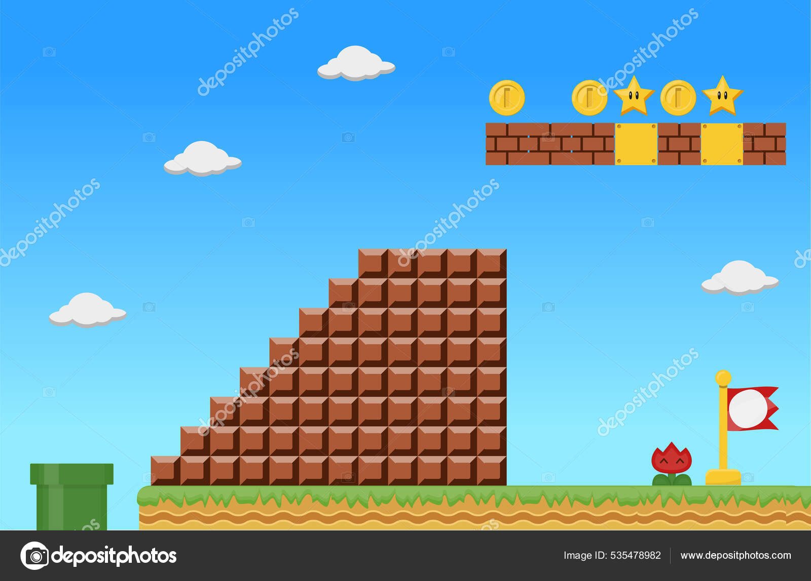 Vector Flat Birthday Invitation With Super Mario Cartoon Style Background Template Illustration With Elements For The Game Stock Vector Image By C O Obolenskaya Vector Flat Birthday Invitation With Super Mario Cartoon Style Background Template Illustration With Elements For The Game Stock Vector Image By C O Obolenskaya