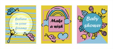 Vector Illustration Elle Çizilmiş Sketchy Peri Masalı Prenses Sancakları Crown Doodle Tasarım Kartları Vektör Resimleri. Davet, reklam, kitap için tırmanışlar