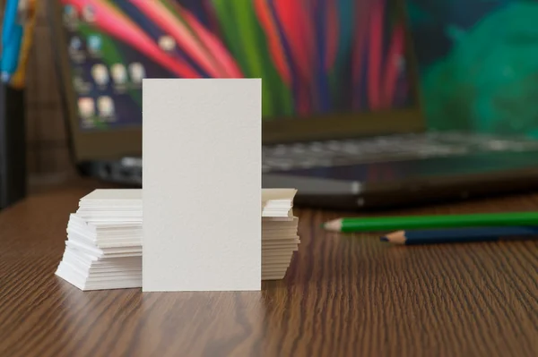 Business Card Visualization Template — Stock Photo, Image