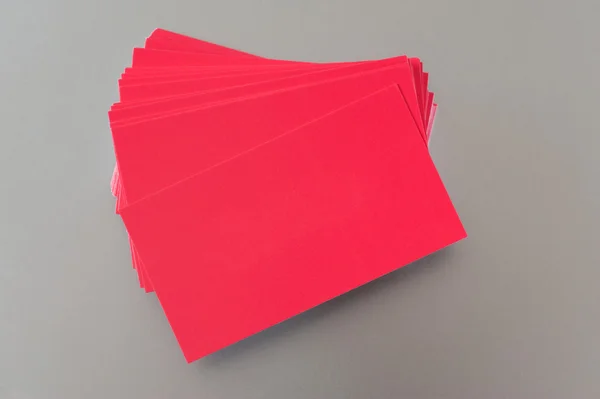 Röd visitkort — Stockfoto
