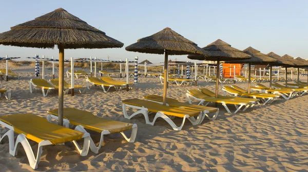 Hangmat op het strand Stockafbeelding