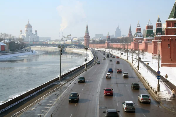 Algemeen beeld van de winter op de moscow. — Stockfoto