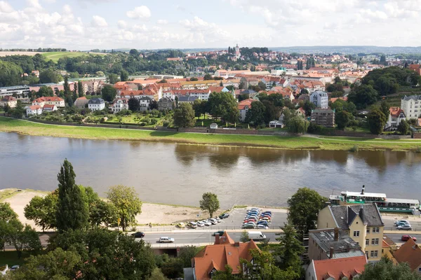 Panoramik meissen cityscape — Stok fotoğraf