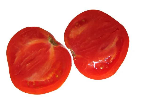 The tomato divided in half — Stock Photo, Image