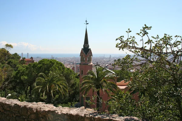 Barcelona view from Guell park. Spain. — Stock Photo, Image