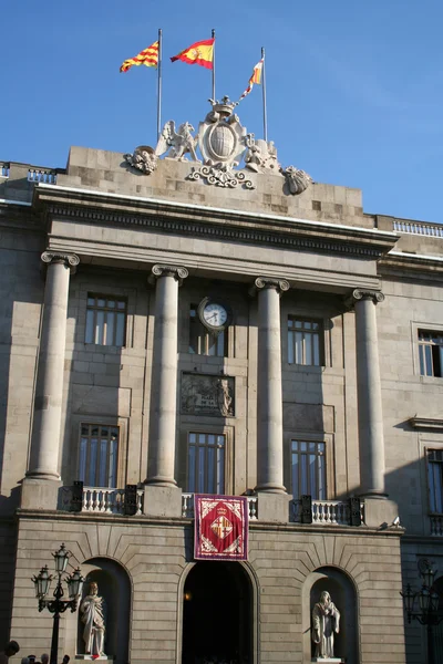 La fachada del ayuntamiento de Barcelona . —  Fotos de Stock