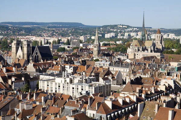 Flygfoto över staden dijon i Frankrike Royaltyfria Stockbilder