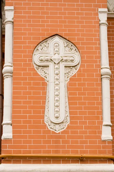 A fragment of a church wall. — Stock Photo, Image