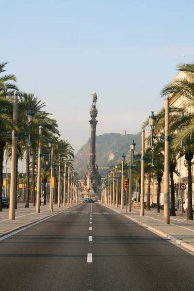 Columbus Boulevard em Barcelona . — Fotografia de Stock