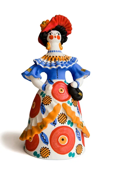 Uma senhora - brinquedo tradicional russo "Dymkovskaya " Fotografia De Stock