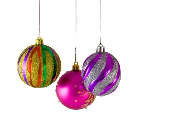 Three Christmas balls. — Stock Photo, Image