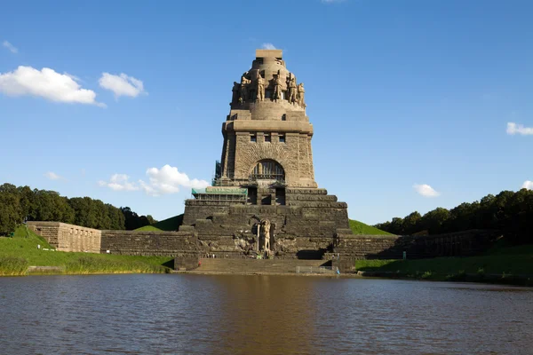 Het monument van de slag van de Naties in leipzig stad in Duitsland Rechtenvrije Stockafbeeldingen