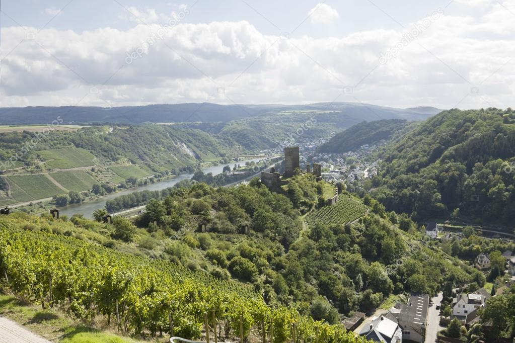A view of Mosel river and Kobern-Gondorf in Germany