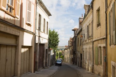 An ancient lane in Auxerre city in France clipart