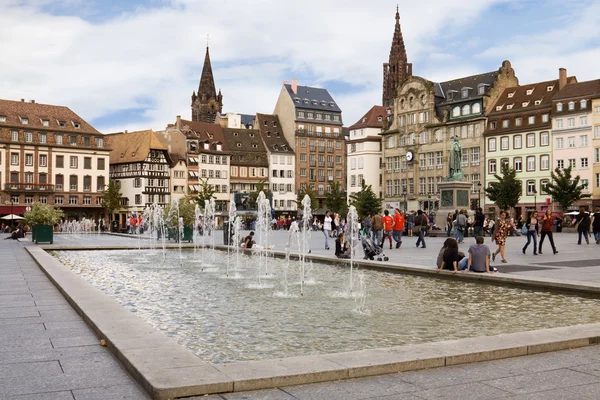 Kleber místo ve Štrasburku. Alsasko, Francie — Stock fotografie