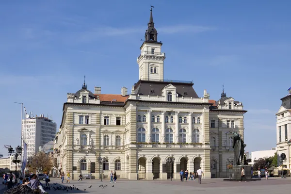 De city hall in novi sad stad in Servië Stockafbeelding