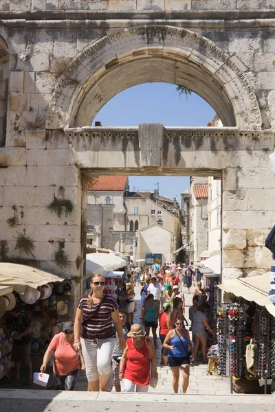 Split Croatia August 2012 Silver Gate Diocletian Palace Split Croatia — Stock Photo, Image