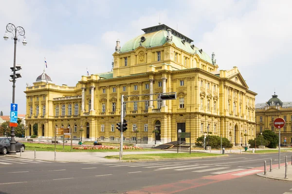 Zagreb Kroatien September 2012 Kroatiska Nationalteatern Staden Zagreb Zagreb Kroatiens — Stockfoto