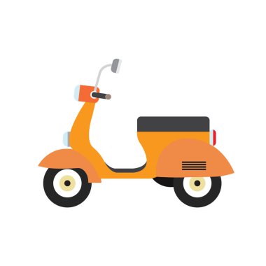 Klasik motosiklet, motosiklet beyaz arka planda izole edilmiş.