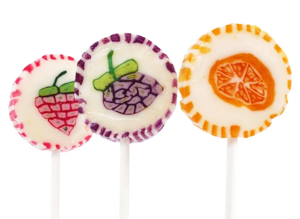 Sugar fruity lollipops — Stock Photo, Image