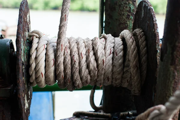 Rotolo di corde per navi — Foto Stock