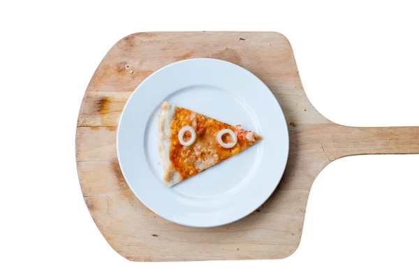Tenger gyümölcsei Pizza szelet — Stock Fotó