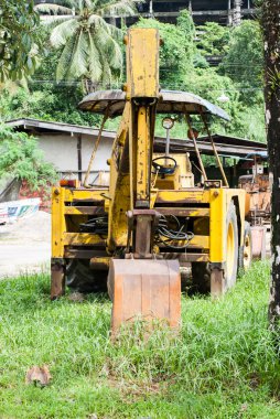 Sarı inşaat buldozer