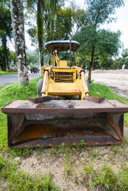 Sarı inşaat buldozer